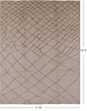 Ivory Moroccan Handmade Wool Area Rug - 7' 10" X 10' 3" - Golden Nile
