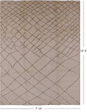 Ivory Moroccan Handmade Wool Area Rug - 7' 10" X 10' 3" - Golden Nile