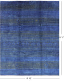 Blue Moroccan Hand Knotted Area Rug - 8' 10" X 11' 1" - Golden Nile