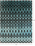 Ikat Handmade Wool Area Rug - 7' 9" X 10' 0" - Golden Nile