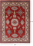 Red Kazak Hand Knotted Wool Rug - 8' 4" X 12' 0" - Golden Nile