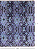 Ikat Hand Knotted Wool Rug - 7' 10" X 10' 4" - Golden Nile