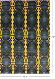 Ikat Hand Knotted Wool Area Rug - 10' 1" X 14' 8" - Golden Nile