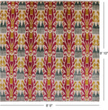 Square Ikat Handmade Wool Area Rug - 8' 9" X 8' 10" - Golden Nile