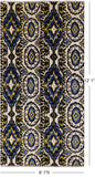 Ikat Hand Knotted Wool Area Rug - 6' 1" X 12' 1" - Golden Nile