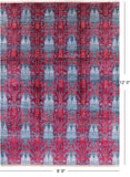 Ikat Hand Knotted Wool Rug - 8' 9" X 12' 0" - Golden Nile
