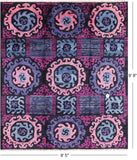 Ikat Handmade Wool Area Rug - 8' 5" X 9' 8" - Golden Nile