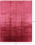 Full Pile Overdyed Handmade Wool Rug - 9' 0" X 12' 0" - Golden Nile