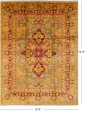 William Morris Hand Knotted Wool Area Rug - 9' 0" X 12' 0" - Golden Nile
