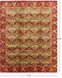 William Morris Hand Knotted Area Rug - 7' 10" X 9' 9" - Golden Nile