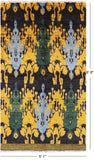 Ikat Hand Knotted Wool Area Rug - 5' 1" X 8' 8" - Golden Nile