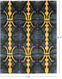 Ikat Handmade Wool Area Rug - 7' 10" X 10' 1" - Golden Nile
