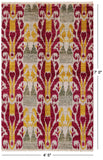 Ikat Hand Knotted Wool Area Rug - 4' 5" X 7' 0" - Golden Nile