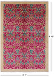 Ivory William Morris Handmade Wool Area Rug - 6' 1" X 8' 10" - Golden Nile