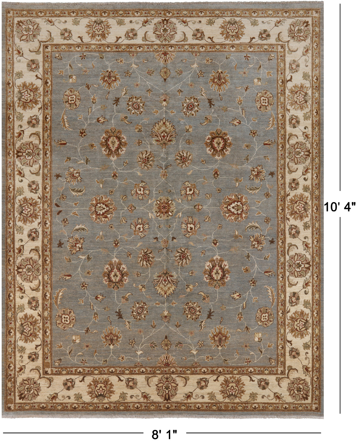 Peshawar Handmade Wool Rug - 8' 1" X 10' 4"