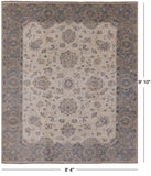Ivory Peshawar Handmade Wool Rug - 8' 4" X 9' 10" - Golden Nile