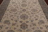 Ivory Peshawar Handmade Wool Rug - 8' 4" X 9' 10"