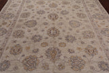 Ivory Peshawar Washed Out Handmade Wool Rug - 8' 2" X 10' 1"