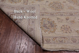 Ivory Peshawar Washed Out Handmade Wool Rug - 8' 2" X 10' 1"