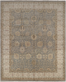 Grey Peshawar Hand Knotted Wool Rug - 8' 3" X 10' 2"