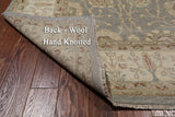 Grey Peshawar Hand Knotted Wool Rug - 8' 3" X 10' 2"