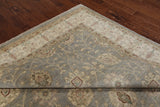 Grey Peshawar Hand Knotted Wool Rug - 8' 3" X 10' 2"