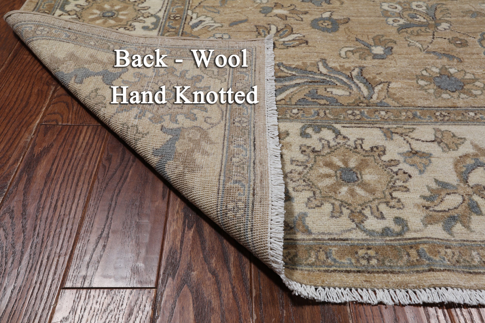 Peshawar Hand Knotted Wool Rug - 8' 0" X 9' 7"