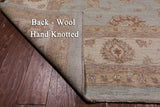 Light Blue Peshawar Handmade Wool Area Rug - 9' 0" X 12' 3"