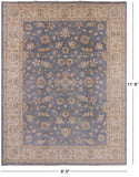 Peshawar Handmade Wool Rug - 9' 0" X 11' 9" - Golden Nile