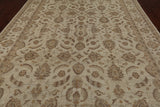 Ivory Peshawar Handmade Wool Rug - 8' 9" X 12' 2"