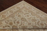 Ivory Peshawar Handmade Wool Rug - 8' 9" X 12' 2"