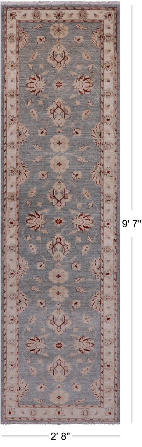 Peshawar Handmade Wool Runner Rug - 2' 8" X 9' 7"