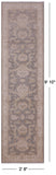 Grey Peshawar Hand Knotted Wool Runner Rug - 2' 8" X 9' 10" - Golden Nile