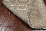 Grey Peshawar Hand Knotted Wool Runner Rug - 2' 8" X 9' 10"