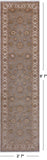 Grey Peshawar Hand Knotted Wool Runner Rug - 2' 7" X 9' 7"