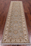 Grey Peshawar Hand Knotted Wool Runner Rug - 2' 7" X 9' 7"