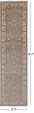 Grey Peshawar Hand Knotted Wool Runner Rug - 2' 7" X 9' 7" - Golden Nile