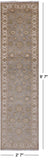 Grey Peshawar Hand Knotted Wool Runner Rug - 2' 7" X 9' 7" - Golden Nile