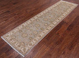 Grey Peshawar Hand Knotted Wool Runner Rug - 2' 7" X 9' 7"