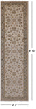Ivory Peshawar Handmade Wool Runner Rug - 2' 7" X 9' 10" - Golden Nile