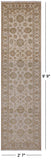 Ivory Peshawar Hand Knotted Wool Runner Rug - 2' 7" X 9' 9" - Golden Nile