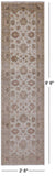 Ivory Peshawar Handmade Wool Runner Rug - 2' 6" X 9' 6" - Golden Nile