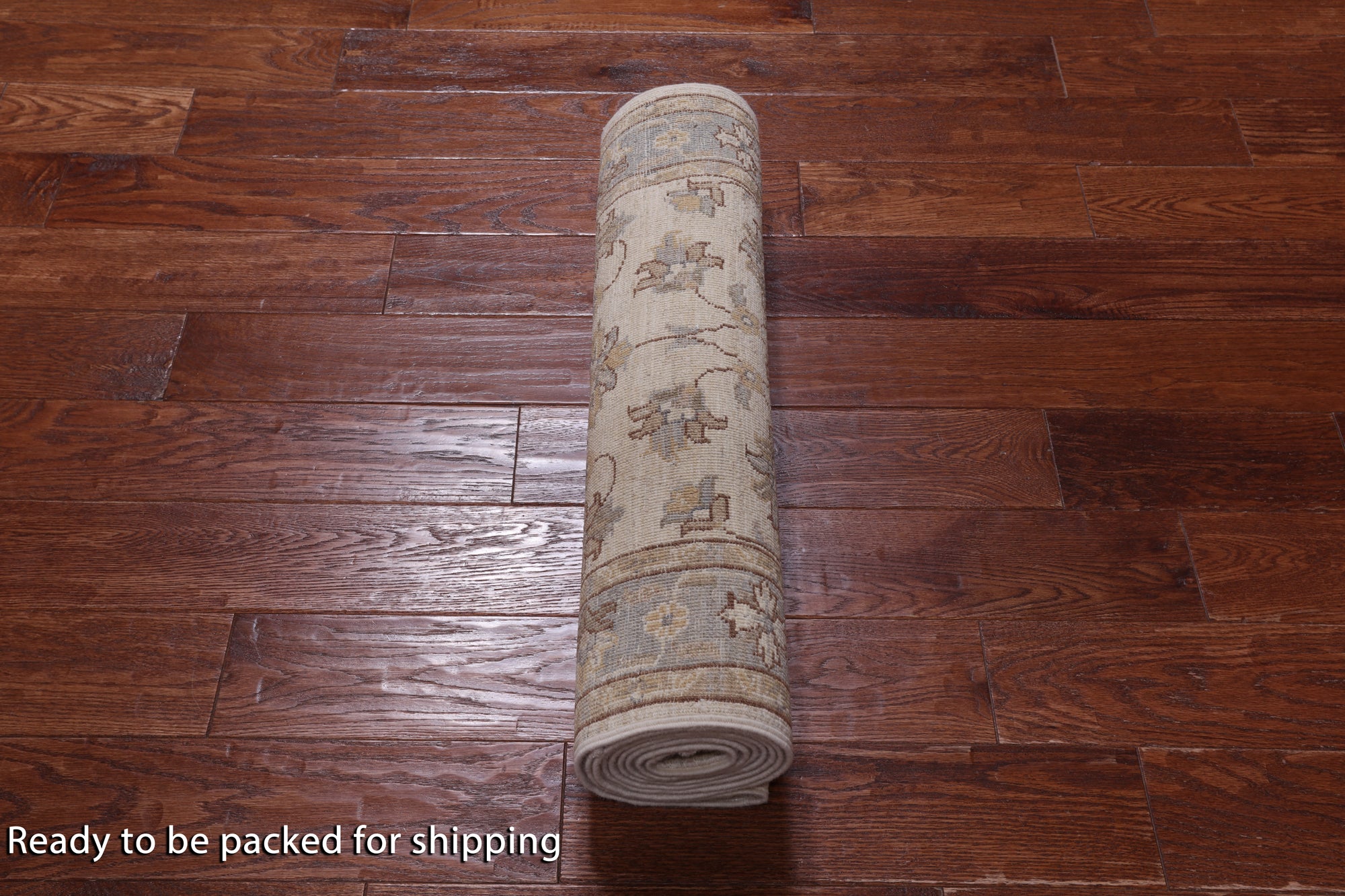 Ivory Peshawar Handmade Wool Runner Rug - 2' 7" X 9' 8"