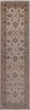Ivory Peshawar Handmade Wool Runner Rug - 2' 7" X 9' 8"