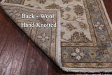 Ivory Peshawar Handmade Wool Runner Rug - 2' 7" X 9' 8"