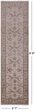 Ivory Peshawar Handmade Runner Rug - 2' 7" X 9' 9" - Golden Nile