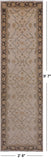 Ivory Peshawar Hand Knotted Runner Rug - 2' 8" X 9' 7"