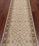 Ivory Peshawar Hand Knotted Runner Rug - 2' 8" X 9' 7"