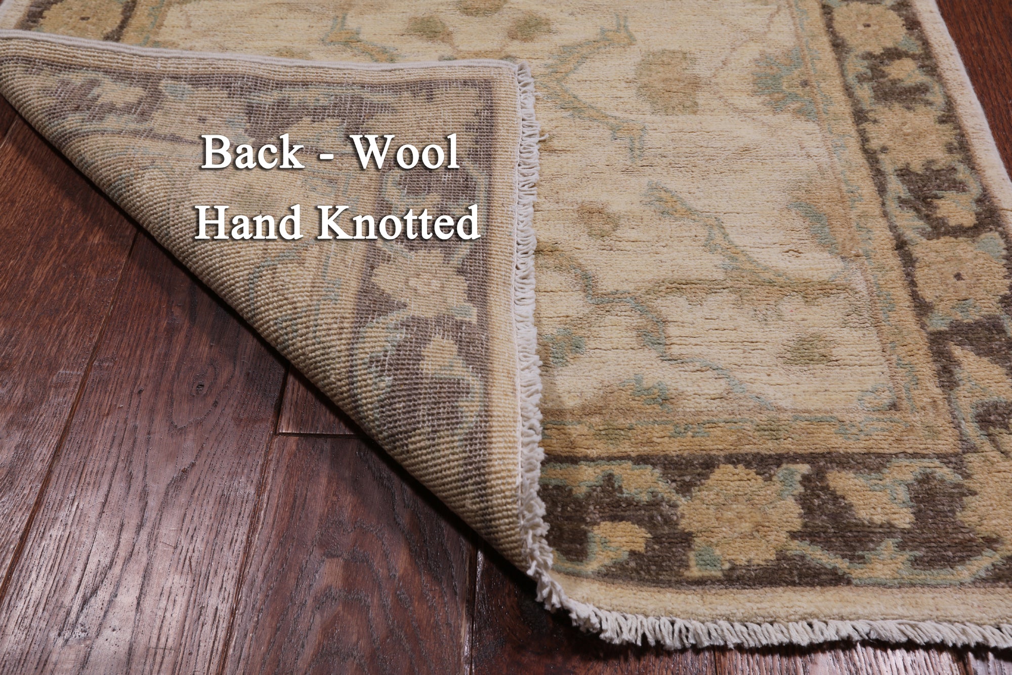 Ivory Peshawar Hand Knotted Runner Rug - 2' 8" X 9' 7"