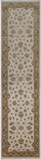 Ivory Peshawar Hand Knotted Wool Runner Rug - 2' 6" X 9' 9"
